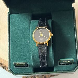 NIB Reliance by Croton Gold and Black Women's Watch